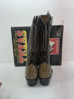 New Men’s Brown Texas Brand Cowboy Boots. 5041 11 D. 9-87
