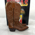 New Women’s Brown Texas Brand Cowboy Boots. All Leather C 721 5.5 5 1/2 A. 20-19