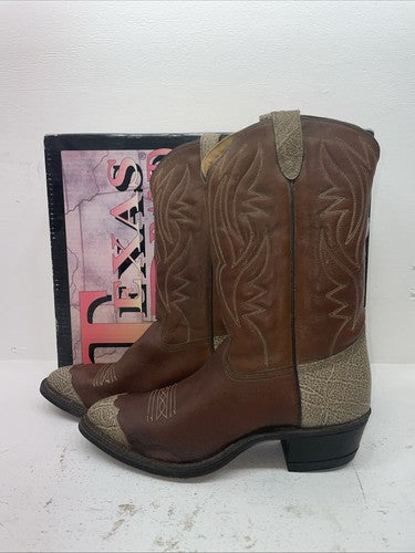 New Men’s Brown Texas Brand Cowboy Boots. 6511 11 D. 8-13