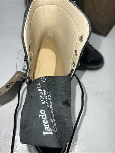 New Children’s Black Laredo Lace Up Cowboy Boots. 12 M. 24-124