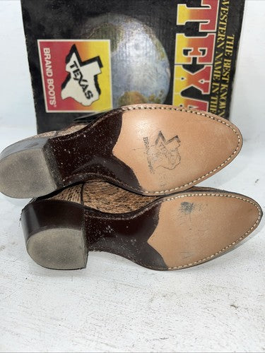 New Women’s Brown Texas Brand Cowboy Boots. L 199009 7.5 7 1/2 M. 17-93