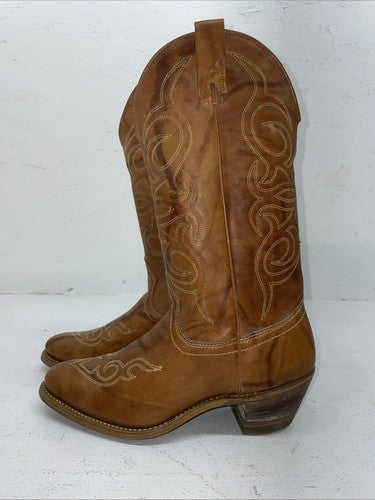 New Women’s Brown Texas Brand Cowboy Boots. L 244 7 M. 18-61