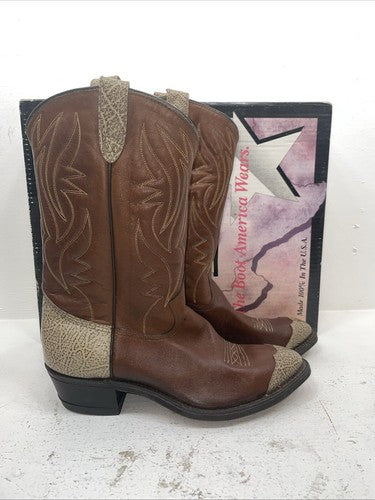 New Men’s Brown Texas Brand Cowboy Boots. 6511 11 D. 8-13