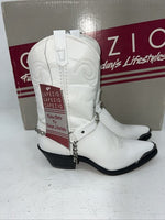 New Women’s White Capezio Cowboy Boots. L607 6 M. 20-135
