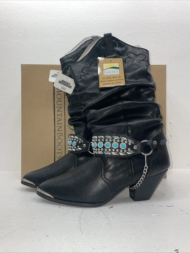 New Women’s Black Smoky Mountain Cowboy Boots. 6301 9 M. 15-95