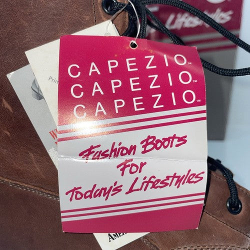 New Women’s Brown Lace Up Capezio Cowboy Boots. L 549 10 M. 15-146