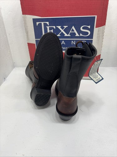 NEW Men’s Brown/black American Bootmaker Western Boot Laced Size 9m. 3-1