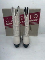 New Women’s White Capezio Cowboy Boots. L 287 7 M. 18-19