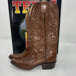 New Women’s Brown Texas Brand Cowboy Boots. All Leather C 721 5.5 5 1/2 A. 20-19