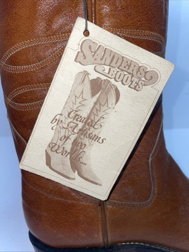 New Women’s Brown Sanders Cowboy Boots. 4060 8 B. 16-9