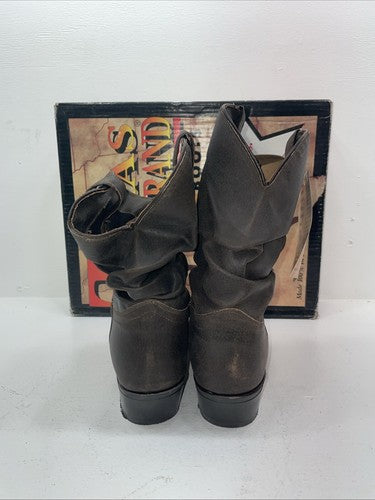 New Men’s Brown Texas Brand Cowboy Boots. M 471 12 E E. 9-42