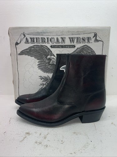 New Men’s Black American West Cowboy Boots. 62008 11 E W. 8-15