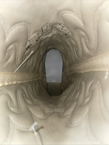 New Women’s White Texas Brand Cowboy Boots. 4207 6.5 6 1/2 M. 18-6
