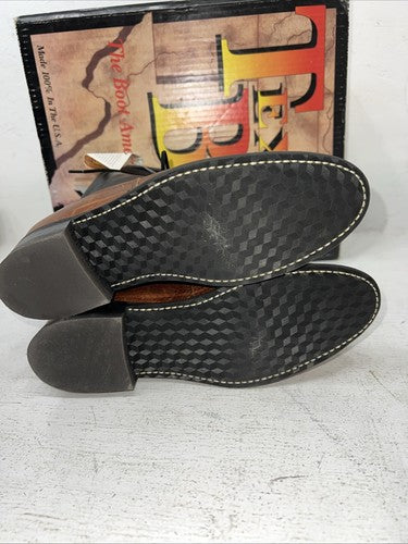 New Women’s Brown Lace Up Texas Brand Cowboy Boots. 4460 7.5 7 1/2 M. 17-73
