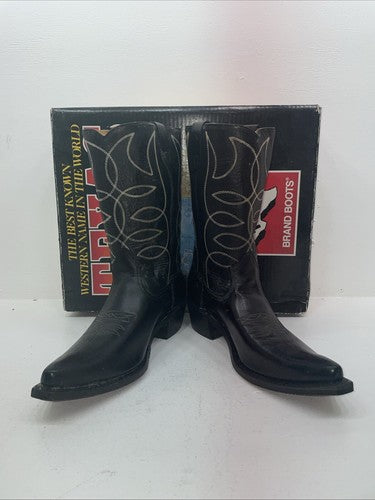 New Men’s Black Texas Brand Cowboy Boots. 6900 11.5 11 1/2 D. 9-54