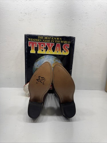 NEW Men’s Brown / Black Texas  Brand Western Boot Size 7.5. 2-1.