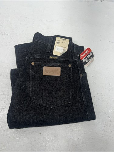 New Men’s Cowboy Cut Wrangler Black Pro Rodeo Jeans. 11/34 Length B-10