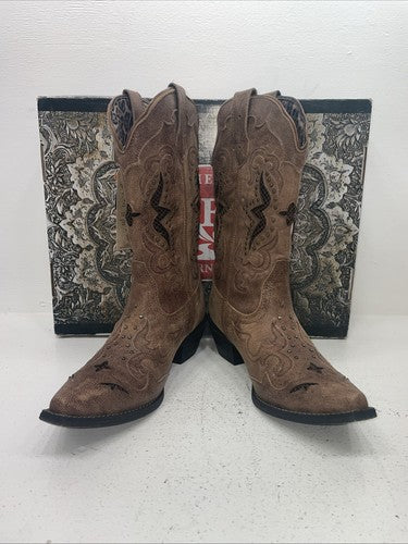 New Women’s Brown Laredo Cowboy Boots. 52145 8.5 8 1/2 M. 15-47