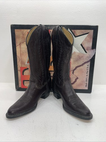 New Women’s Cherry Black Texas Brand Cowboy Boots. 4003 8 M. 16-27