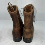 New Women’s Brown Lace Up Acme Cowboy Boots. 072040 7.5 7 1/2 M. 17-46
