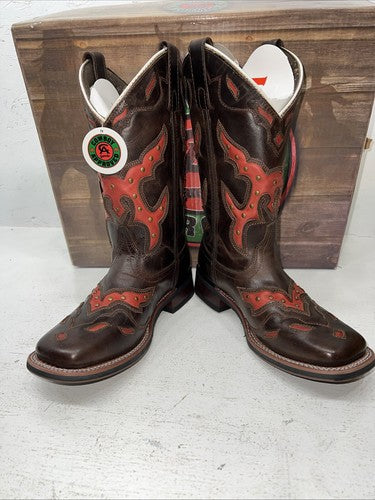 New Women’s Brown Laredo Cowboy Boots. 5675 6.5 6 1/2 M. 19-132