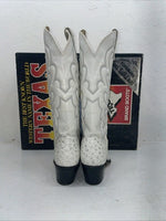 New Women’s White Texas Brand Cowboy Boots. 4207 6.5 6 1/2 M. 18-6