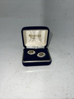 New Women’s Montana Silversmiths Silver Gold Round Earrings. ER354 A-19