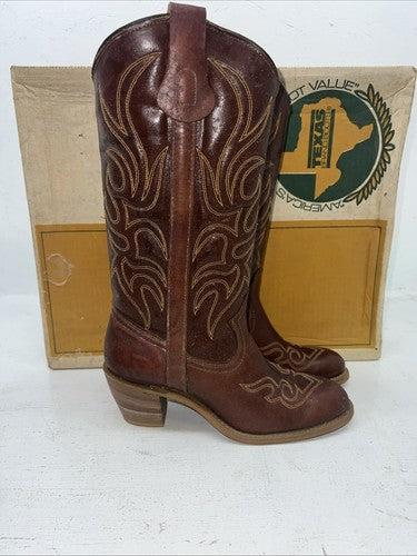 New Women’s Brown Texas Brand Cowboy Boots. 4933 6 M. 20-123