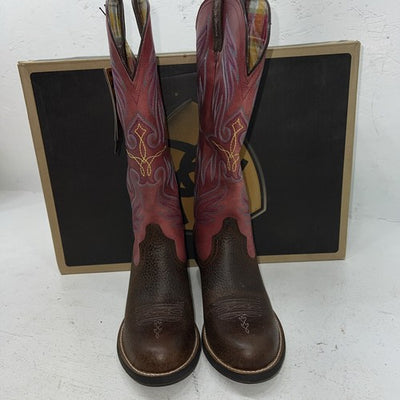 New Women’s Brown/pink Ariat Cowboy Boots. 7 B. 18-111