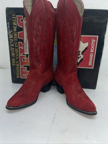 New Women’s Red Texas Brand Cowboy Boots. L 490692 7 M. 18-17