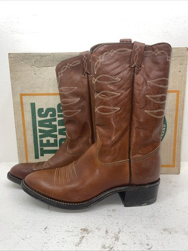 New Men’s Brown Texas Brand Cowboy Boots. M 111 11 D. 9-93