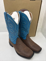 NEW Men’s Brown Speckled/Sky blue Nocona Brand Western Boot Size 6D. 1-2.