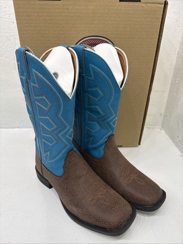 NEW Men’s Brown Speckled/Sky blue Nocona Brand Western Boot Size 6D. 1-2.