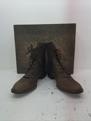 New Men’s Brown Lace Up Laredo Cowboy Boots. 28 1225 13 E E. 10-43