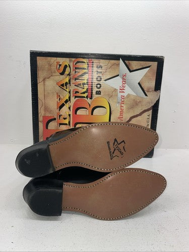 New Women’s Black Texas Brand Cowboy Boots. 4870 8.5 & 1/2 M. 15-39