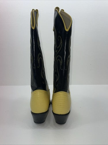 New Women’s Yellow Texas Brand Cowboy Boots. L 199101 7.5 7 1/2 M. 17-99