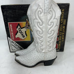 New Women’s White Texas Brand Cowboy Boots. 4207 6.5 6 1/2 M. 19-117