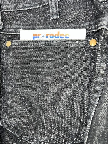 New Boys Black Wrangler Pro Rodeo Cowboy Cut Jeans. 9/32 C-15