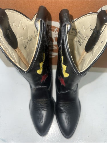 New Children’s Black Bronco Cowboy Boots.  8.5 8 1/2 D 24-10