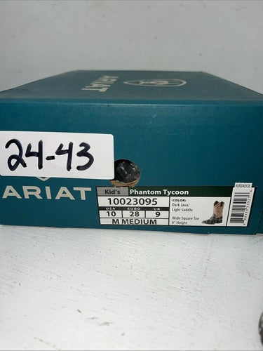 New Children’s Ariat Phantom Tycoon Cowboy Boots. 10 M 24-43