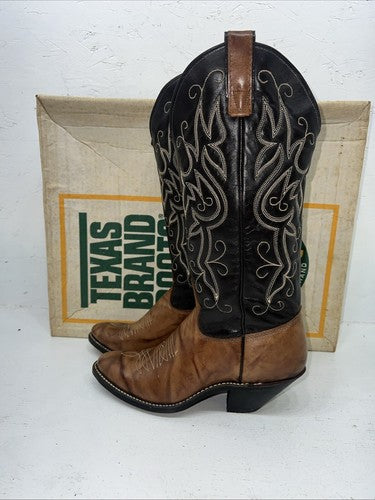 New Women’s Brown Texas Brand Cowboy Boots. 4801 5.5 5 1/2 M. 20-59