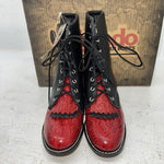 New Women’s Red/black Laredo Lace Up Cowboy Boots. 28 163 7 M. 18-119