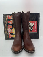 New Men’s Brown Texas Brand Cowboy Boots. 8021 12 D. 9-66