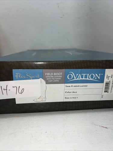 New Women’s Black Ovation English Riding Boots. 468543 9 W. 12-76