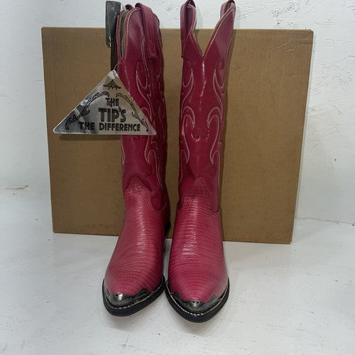 New Women’s Dark Pink Texas Brand Cowboy Boots. 4639 5.5 5 1/2 M. 20-37