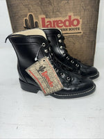 New Children’s Black Laredo Lace Up Cowboy Boots. 12 M. 24-124