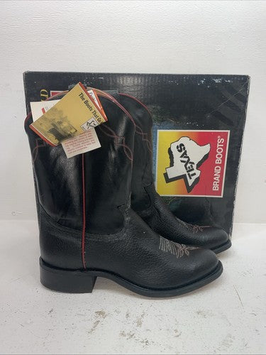 New Men’s Black Texas Brand Cowboy Boots. 5300 11 D. 8-12