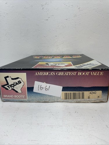 New Women’s Black Texas Brand Cowboy Boots. 4240 8 M. 16-61