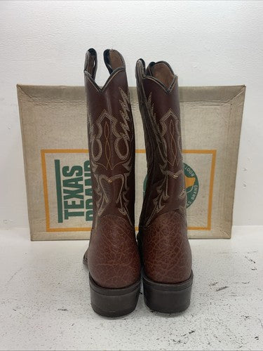 New Men’s Brown Texas Brand Cowboy Boots. 7404 11 D. 9-32