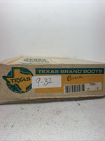 New Men’s Brown Texas Brand Cowboy Boots. 7404 11 D. 9-32